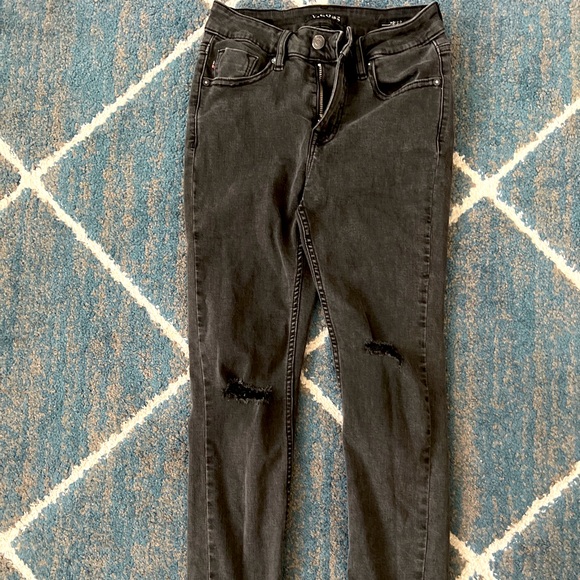 Vigoss Denim - Vigoss Size 24 Distressed Knee/ High Rise Skinny Jeans $5